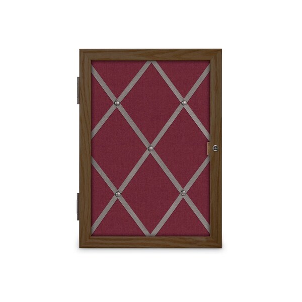 Sliding Door 8" Wood Framed Display Case, UVDC1650-OAK-COBACC